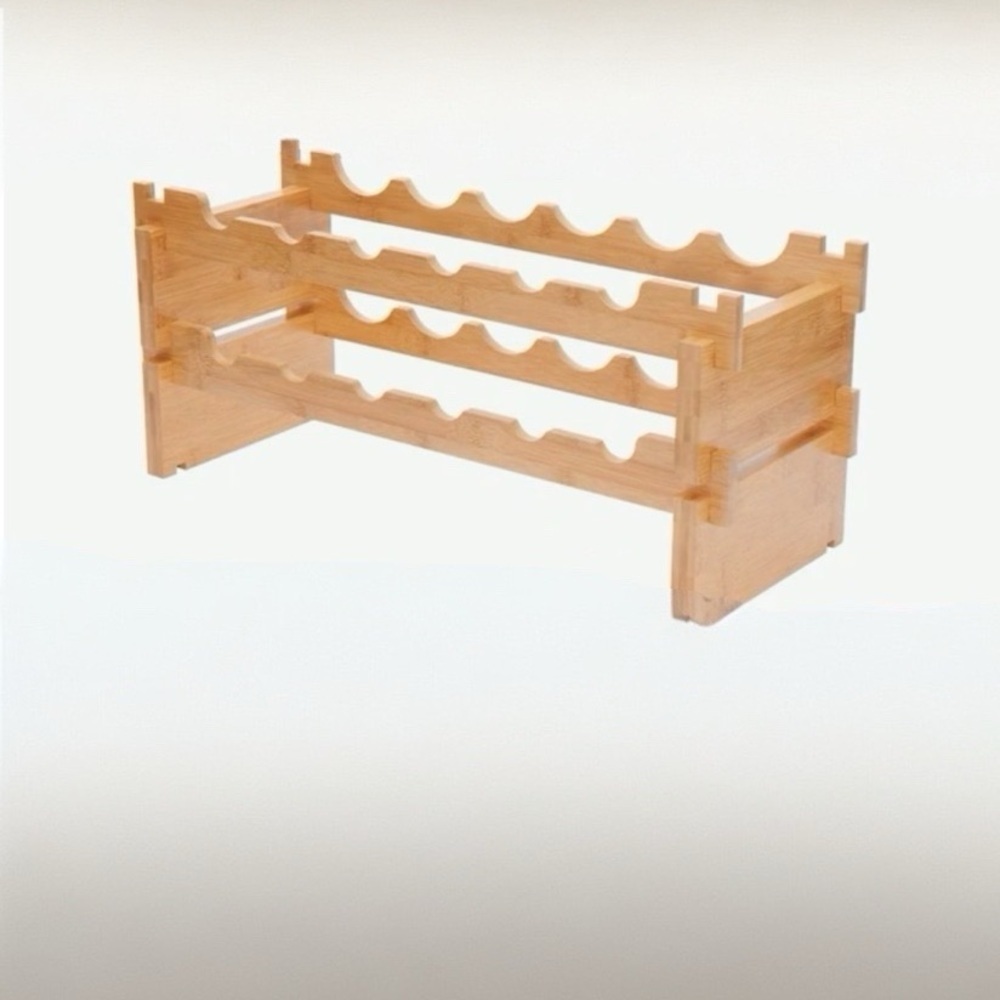 Winsome Wood Beechwood Stackable Wooden Wine Racks Set of 2.